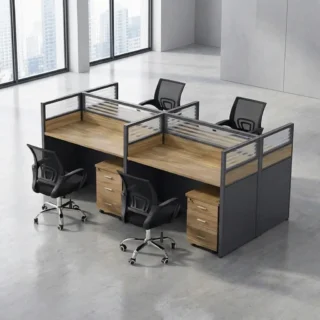 4 Way office workstation