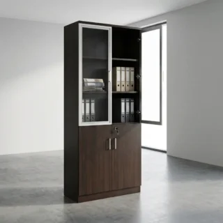 2 Door wooden bookshelf Cabinet