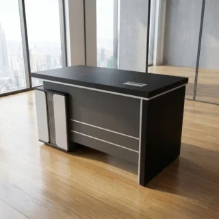 1.2m Black Executive office desk