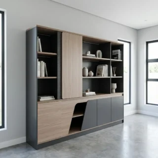 Modern wooden filing cabinet