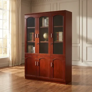 3 Door Mahogany office cabinet