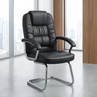 Leather visitor office seat