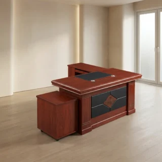 1.4m Mahogany Executive Office Desk
