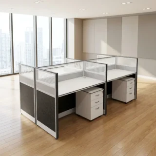 4 way partition office desk
