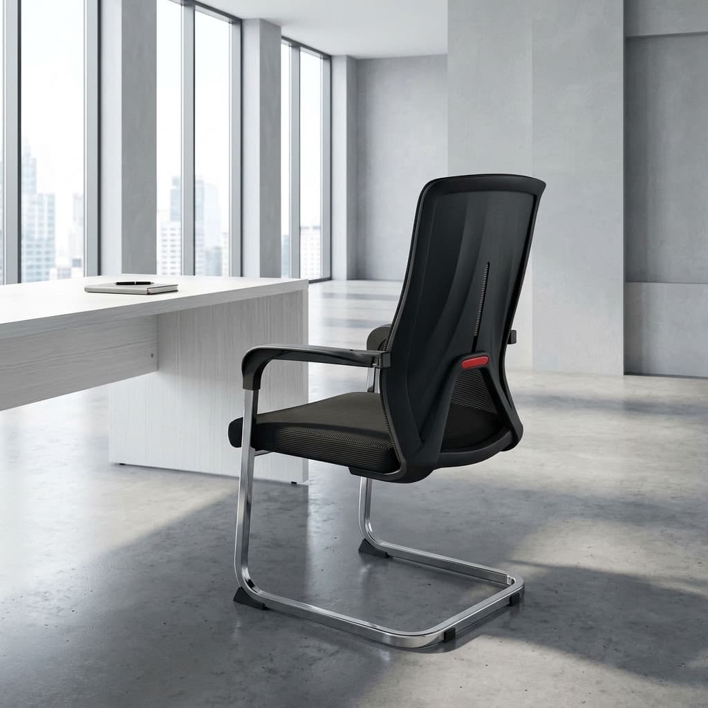 Ergonomic Mesh Visitor Chair with padded seat and cantilever frame
