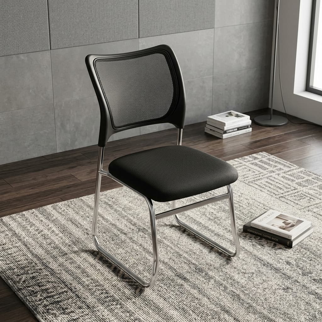 Compact armless visitor chair for office and reception areas in Kenya