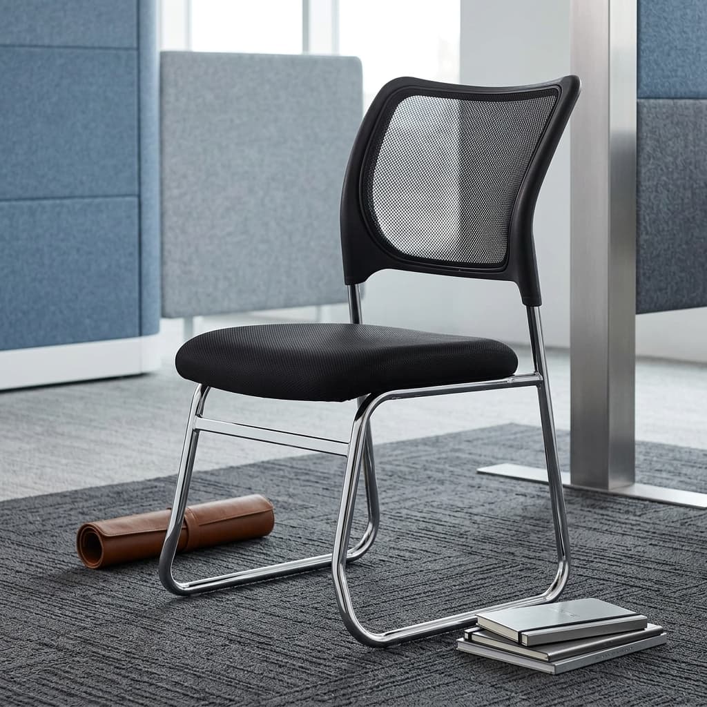 Compact armless visitor chair for office and reception areas in Kenya