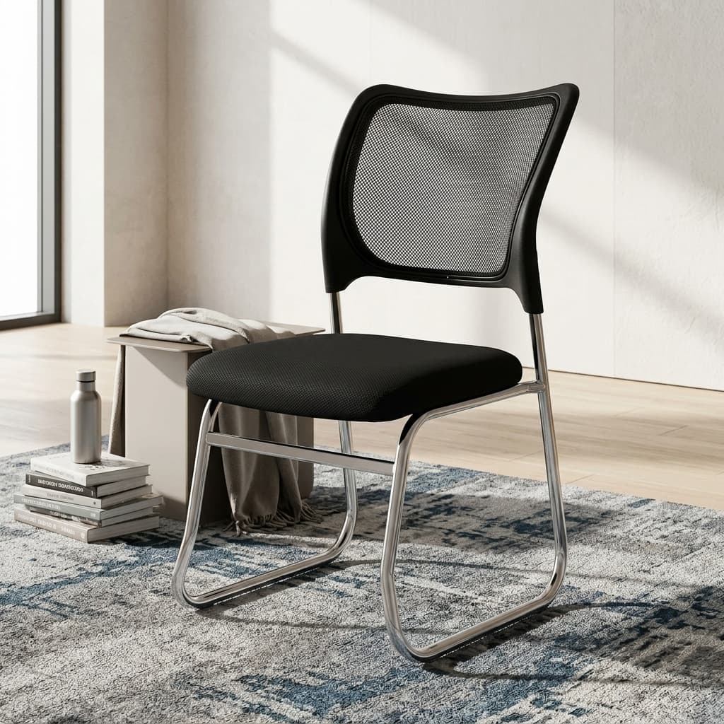 Compact armless visitor chair for office and reception areas in Kenya