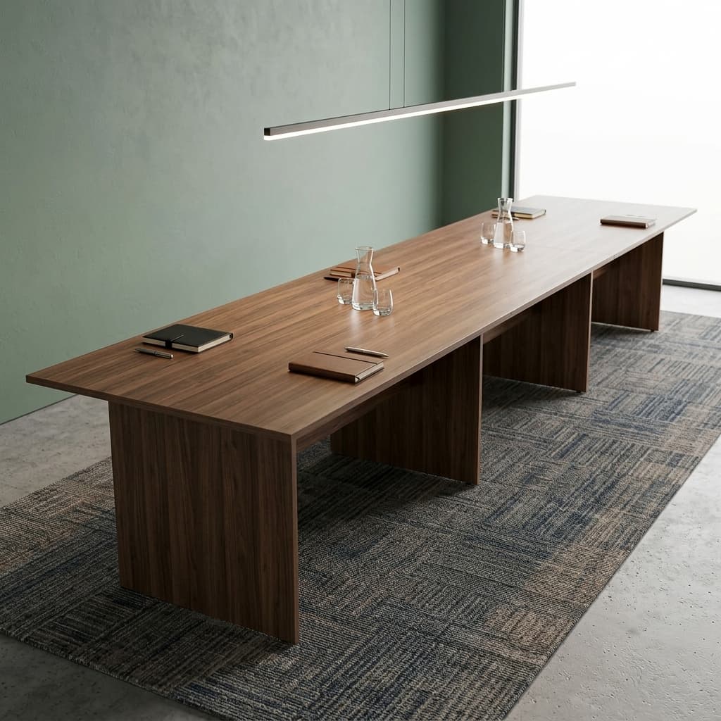6M custom-made wooden boardroom table for offices in Kenya