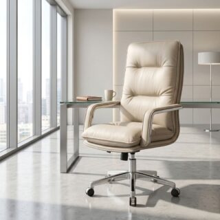 Oxy executive office chair with high back and padded armrests