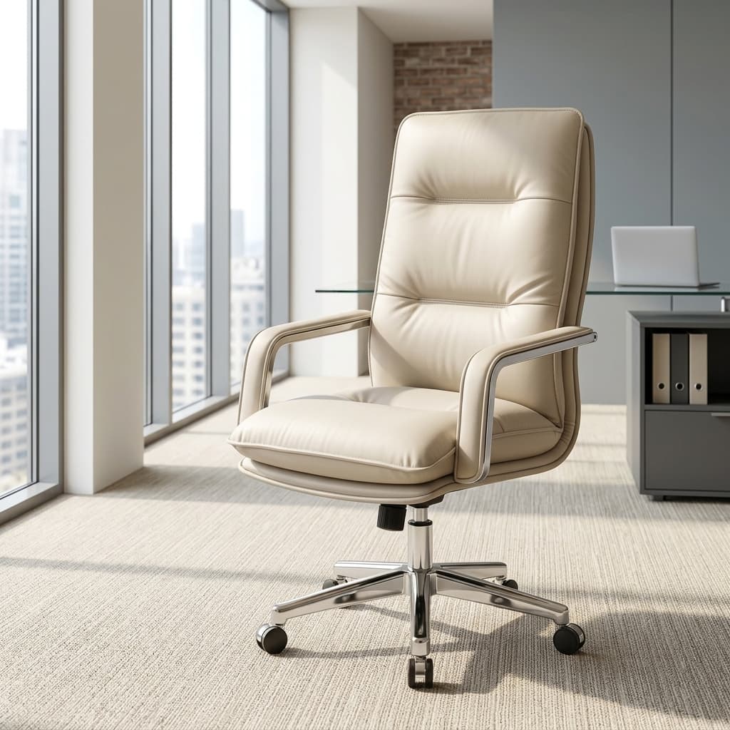 Oxy executive office chair with high back and padded armrests