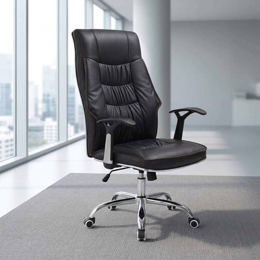 Executive Recliner Chair with chrome five-star base