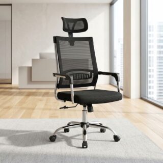 Mesh Headrest Office Chair with black mesh backrest