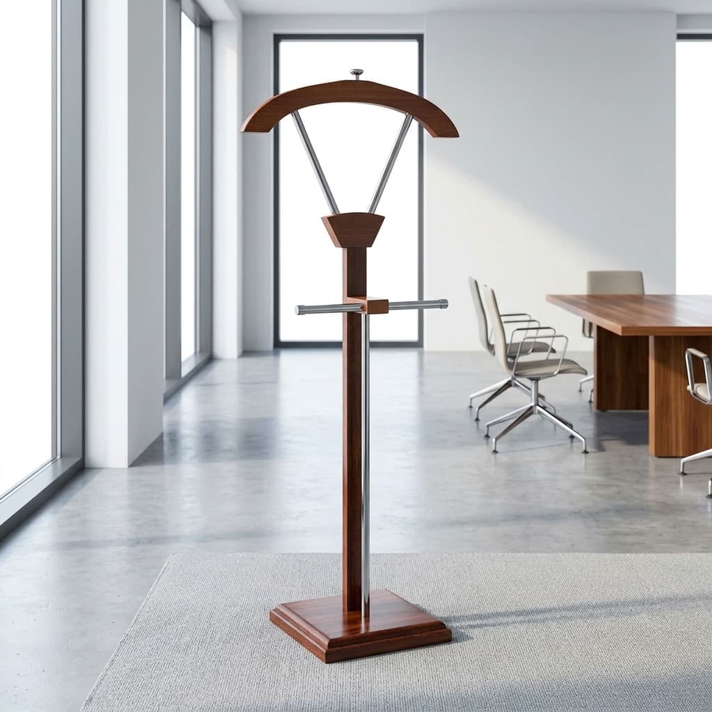 Wooden Office Coat Hanger Stand with freestanding base