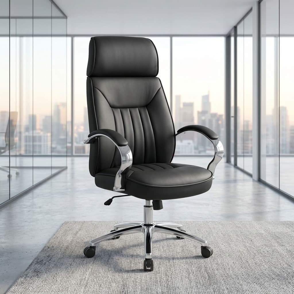 Padded Director Office Chair with high backrest