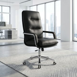 Oxy Executive Chair in black PU upholstery