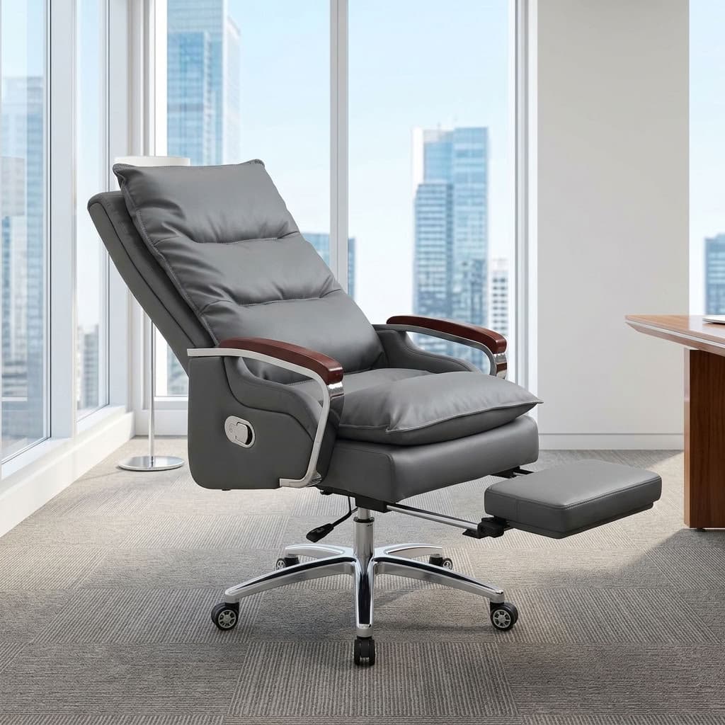 Executive Recliner Chair with retractable footrest