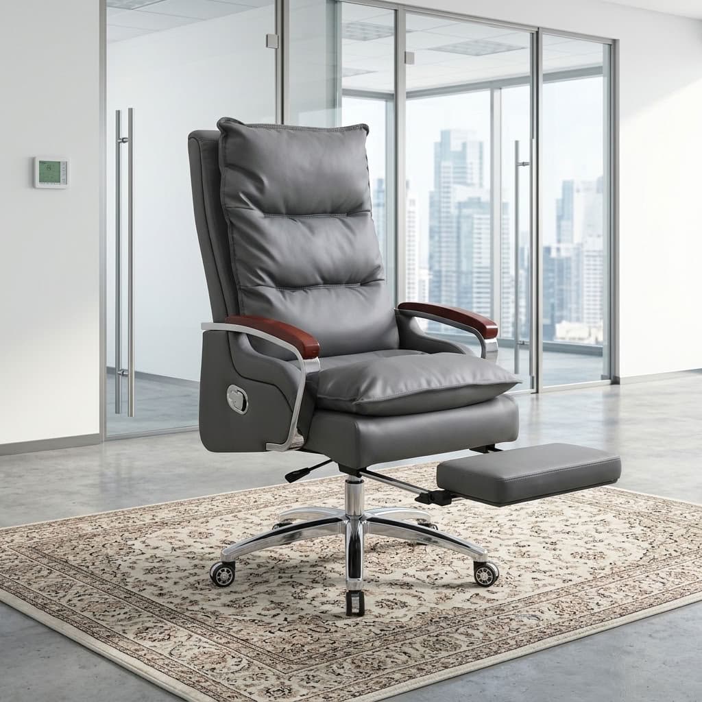 Executive Recliner Chair with retractable footrest