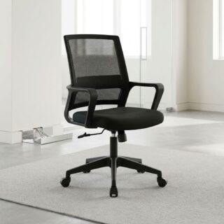 Mid-Back Swivel Chair with black mesh back