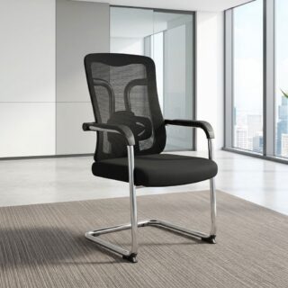 Mesh Conference Chair with black mesh backrest