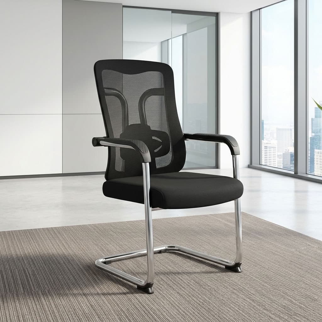 Mesh Conference Chair with black mesh backrest