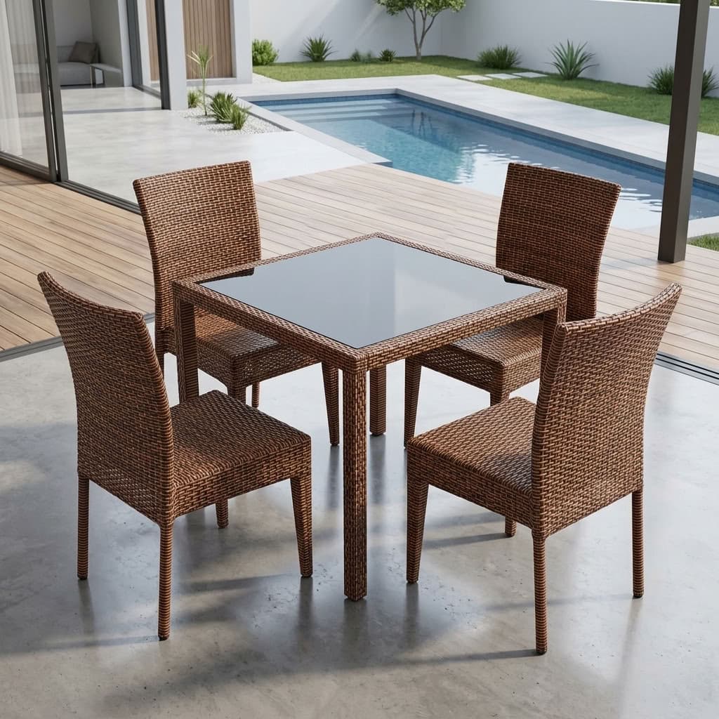 4-Seater California Outdoor Set with square table