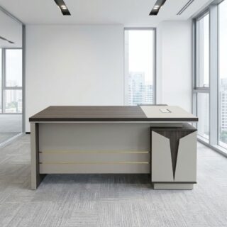 1.6M Office Manager Desk with integrated storage