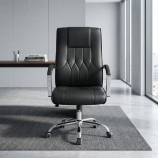 Black Executive Manager Chair with high padded back