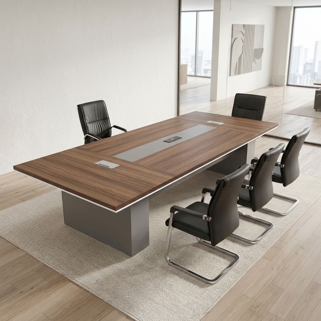 10-Seater Boardroom Table 3M with cable access