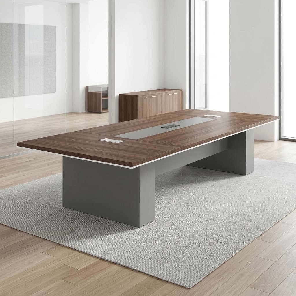 10-Seater Boardroom Table 3M with cable access