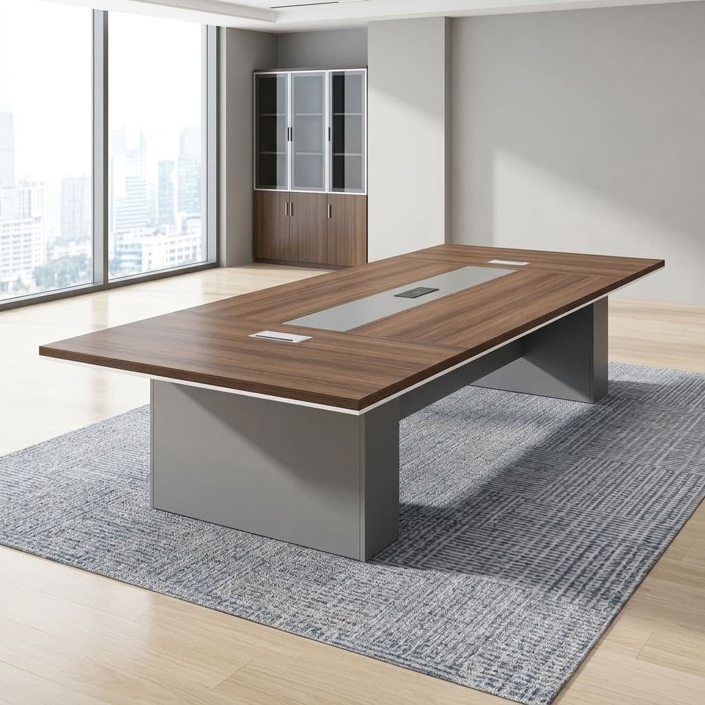 10-Seater Boardroom Table 3M with cable access