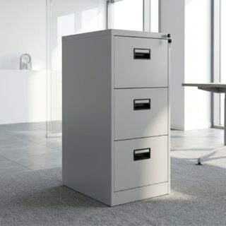 3-Drawer Central Lock Cabinet with three filing drawers