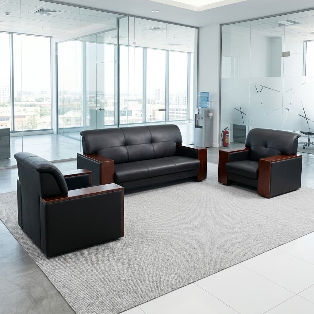 5-Seater Lounge Set with three-seater sofa and chairs
