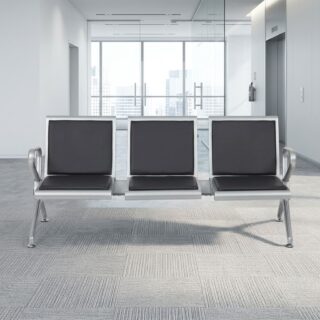 3-Link Visitor Waiting Bench with padded seats