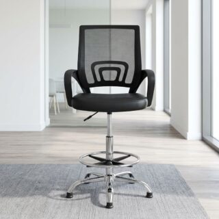High Counter Cashier Chair with mesh back
