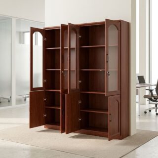 4-Door Executive Display Cabinet with glass sections