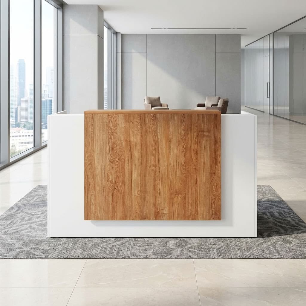 1600mm Front Office Desk with two drawers
