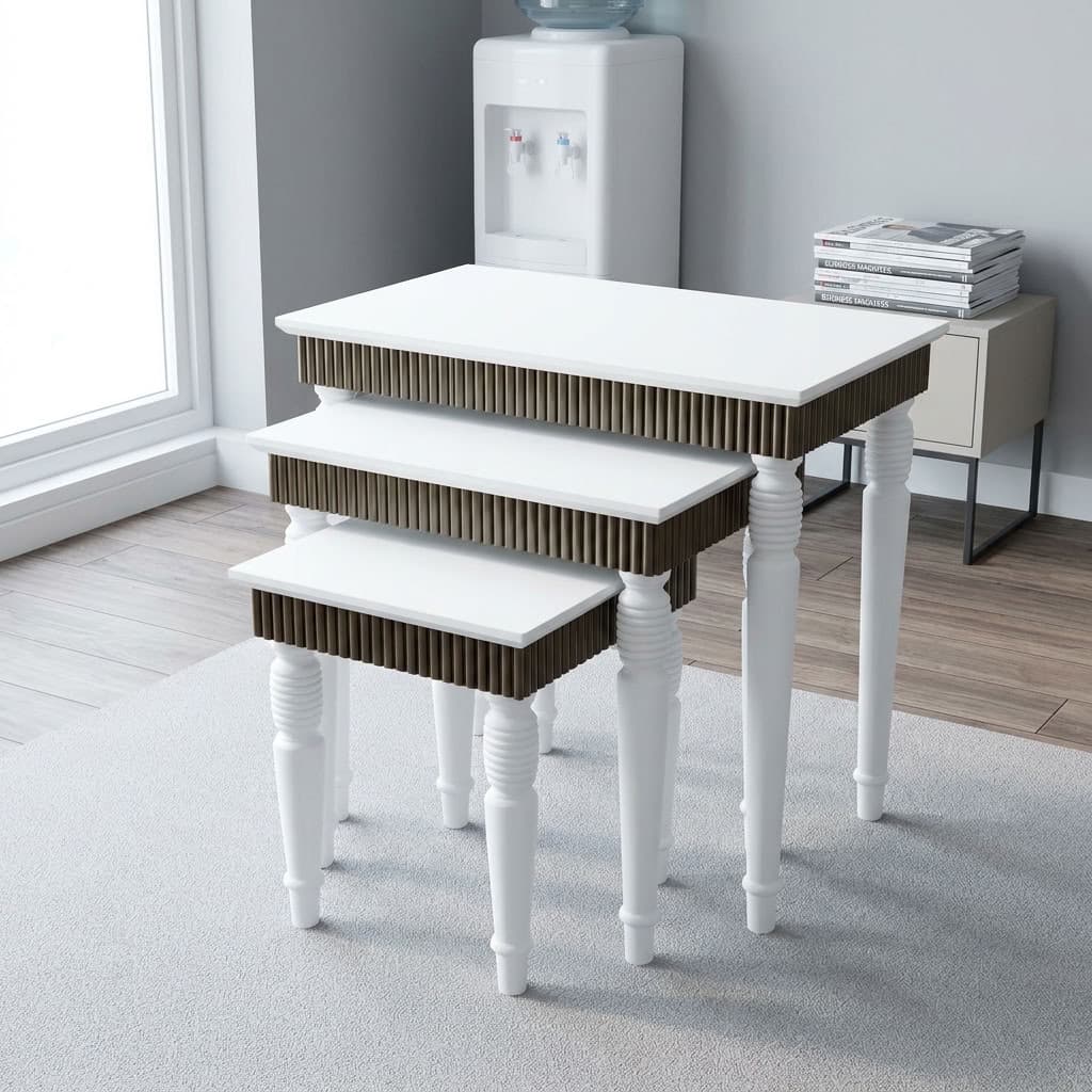Three-Piece Accent Table Set in graduated sizes
