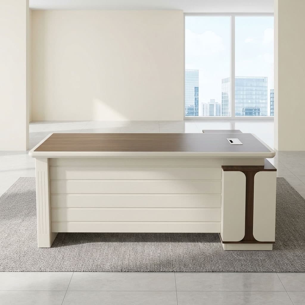 1.8M Executive Work Desk with L-shaped design
