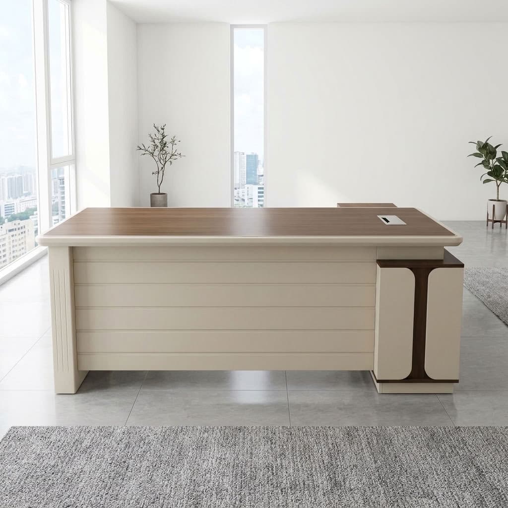 1.8M Executive Work Desk with L-shaped design