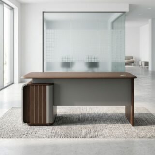 1.4M Modern Office Desk with integrated side storage