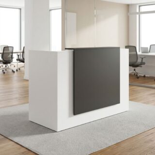 1.4m Compact Reception Counter with two-tone design