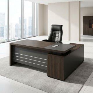 1.8M Executive L-Shaped Desk with side extension