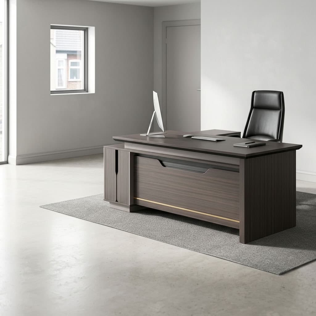 1.8m Modern Director Desk with side return